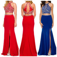 Beaded Two Piece Formal, J1630