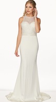 Beaded Ivory Gown, J649