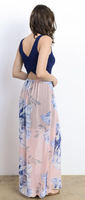 Floral Open Back Maxi, G2430