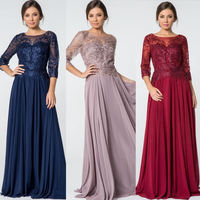 Lace & Chiffon Formal Gown GL281