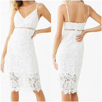 White Lace Midi Dress, N1282