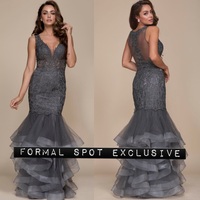 Lace Mermaid Prom Gown N059