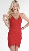 Red Lace Cocktail Dress N1250