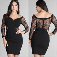 Lace Illusion Party Dress N489