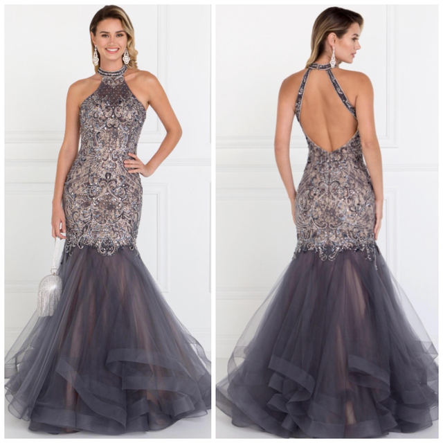 Beaded Fit and Flare Formal GL512