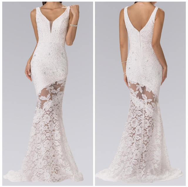 Illusion Lace Gown, GL249