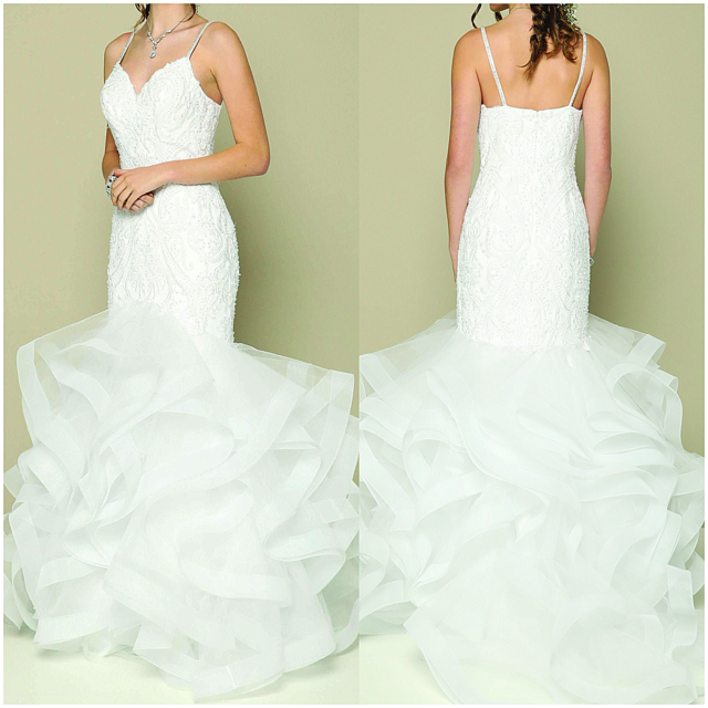 Ruffled Couture Bridal Gown J373