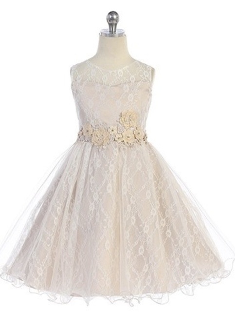 Lace Flowergirl Dress J3915
