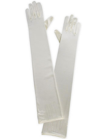 Long Bridal Gloves, Above Elbow, 19 Inch