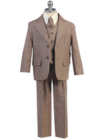 Boys Linen Suit, CS15 Khaki